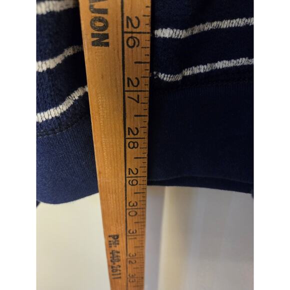 Disney Parks Hoodie Size L Mickey Mouse Blue Striped Zip Front Sweatshirt Jacket - Picture 8 of 8